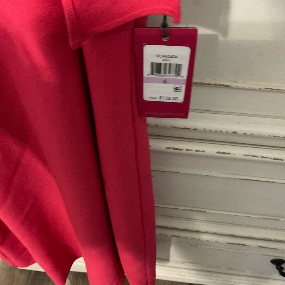 Pink high neck Vince Camuto dress.